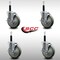 Service Caster 5'' SS Gray Poly Swivel 3/4'' Expanding Stem Caster Set with Brake, 4PK SCC-SSEX20S514-PPUB-TLB-34-4 - alternate 4